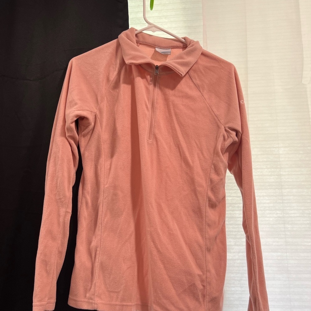 Women’s Columbia 1/4 Pink Fleece Pullover Size Small